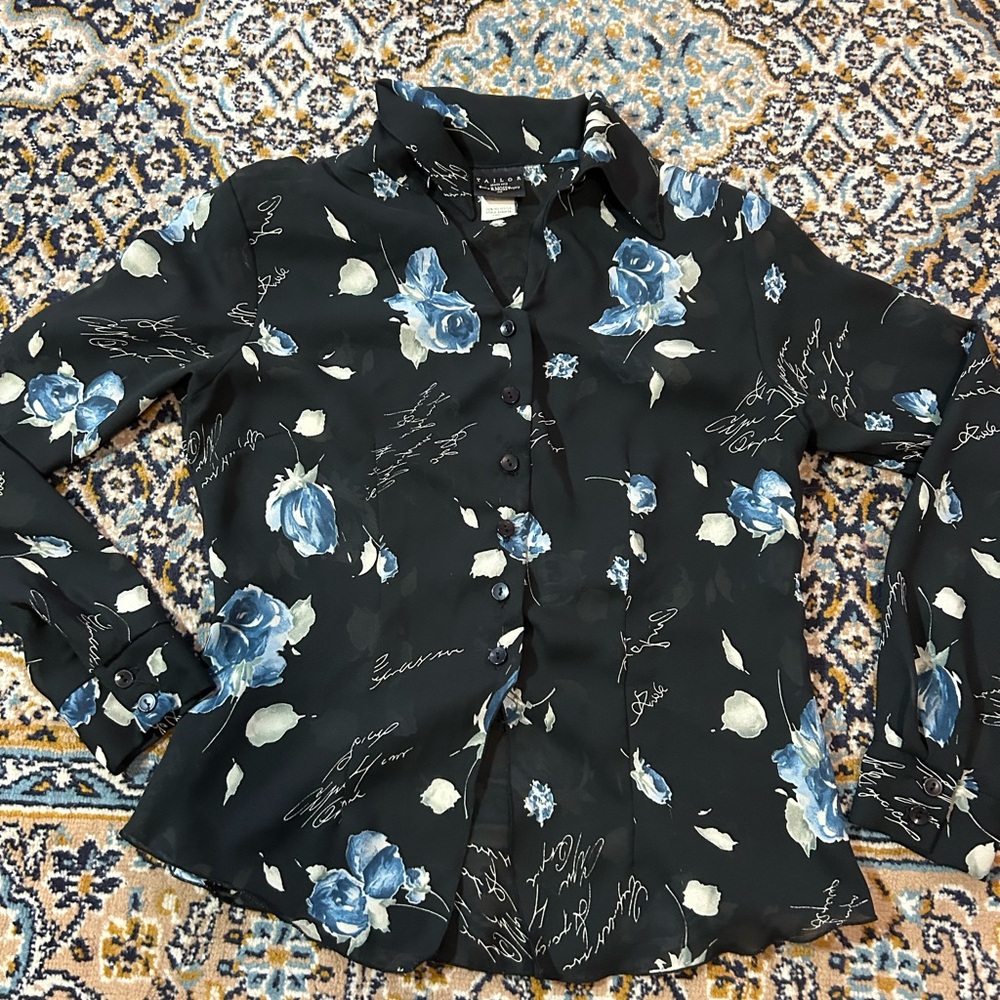 Floral Button-Up Blouse